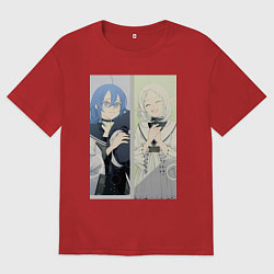 Футболка оверсайз мужская Реинкарнация безработного Рокси Мигурдия Сильфиетт, цвет: красный