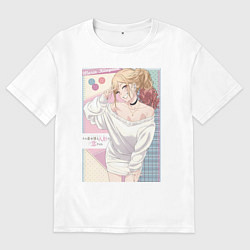 Футболка оверсайз мужская Марин Китагава косплей, цвет: белый