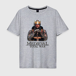 Футболка оверсайз мужская Medieval: Total War logo, цвет: меланж