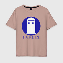 Мужская футболка оверсайз Blue tardis