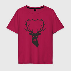 Мужская футболка оверсайз Love deer