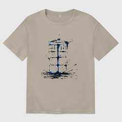 Футболка оверсайз мужская Ink tardis, цвет: миндальный