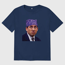 Футболка оверсайз мужская Prison mike Michael Scott офис, цвет: тёмно-синий