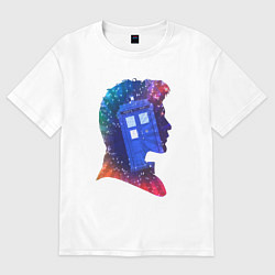 Футболка оверсайз мужская Tardis and doctor, цвет: белый