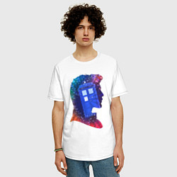 Футболка оверсайз мужская Tardis and doctor, цвет: белый — фото 2