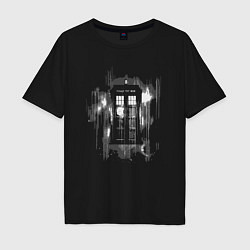 Мужская футболка оверсайз Tardis grey