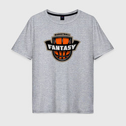 Футболка оверсайз мужская Basketball fantasy, цвет: меланж