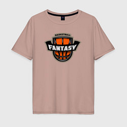 Мужская футболка оверсайз Basketball fantasy