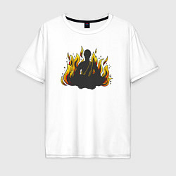 Футболка оверсайз мужская Fire yoga, цвет: белый