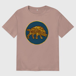 Футболка оверсайз мужская Пикты из Total War: Attila, цвет: пыльно-розовый