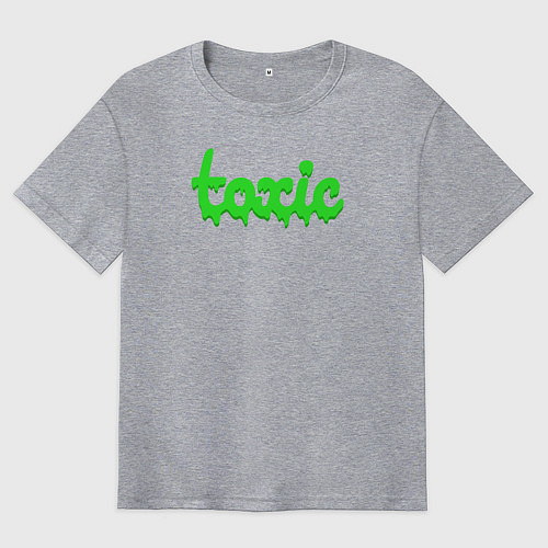 Мужская футболка оверсайз Токсичность / Меланж – фото 1