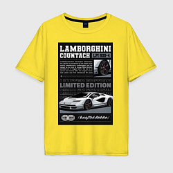 Мужская футболка оверсайз Lamborghini countach