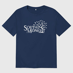 Футболка оверсайз мужская South of midnight logo, цвет: тёмно-синий