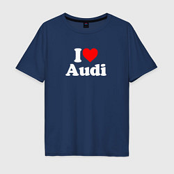 Мужская футболка оверсайз I love Audi