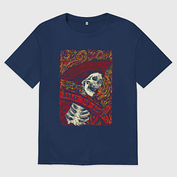 Футболка оверсайз мужская Разрушь проклятие, цвет: тёмно-синий