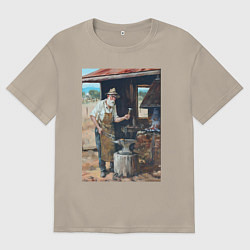 Футболка оверсайз мужская Металлург, цвет: миндальный