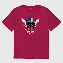Футболка оверсайз мужская Made in United States, цвет: маджента