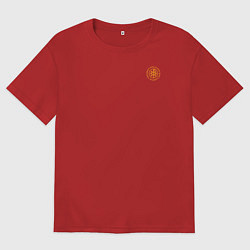 Футболка оверсайз мужская Николай 2 - За веру царя и святую триединую Русь К, цвет: красный