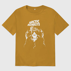 Футболка оверсайз мужская Arctic monkeys group, цвет: горчичный