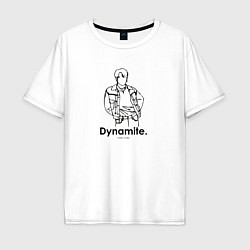 Футболка оверсайз мужская BTS Dynamite Park Ji-min, цвет: белый