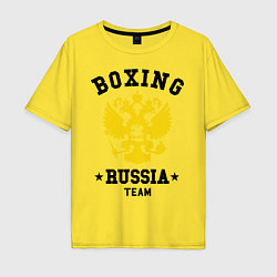 Футболка оверсайз мужская Boxing Russia Team, цвет: желтый