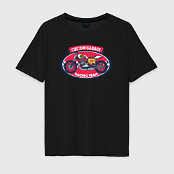 Футболка оверсайз мужская Racing team, цвет: черный