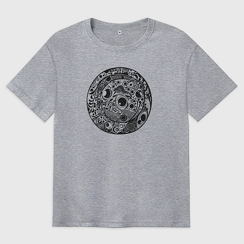 Мужская футболка оверсайз Натура в современном искусстве / Меланж – фото 1