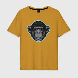 Футболка оверсайз мужская Funny monkey, цвет: горчичный