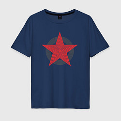 Мужская футболка оверсайз Red star symbol