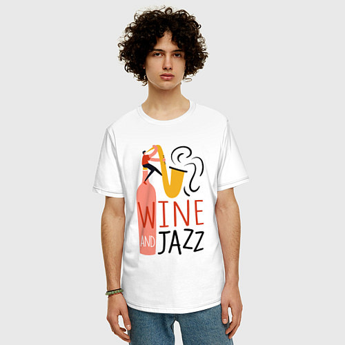 Мужская футболка оверсайз Винишко и джаз / Белый – фото 3