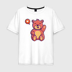 Футболка оверсайз мужская Lovely bear, цвет: белый