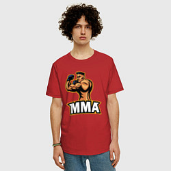 Футболка оверсайз мужская Fighter MMA, цвет: красный — фото 2
