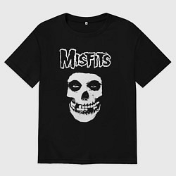 Футболка оверсайз мужская Misfits band group, цвет: черный