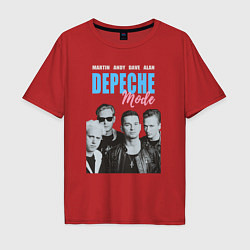 Футболка оверсайз мужская Depeche Mode Vintage, цвет: красный