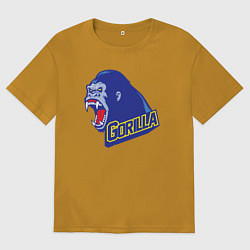 Футболка оверсайз мужская Gorilla scream, цвет: горчичный