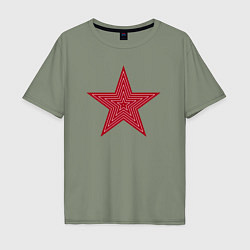 Мужская футболка оверсайз USSR red star