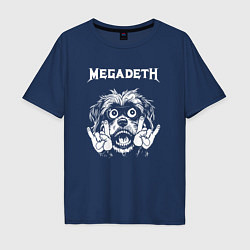 Мужская футболка оверсайз Megadeth rock dog