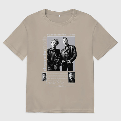 Мужская футболка оверсайз Depeche Mode - Black Celebration / Миндальный – фото 1