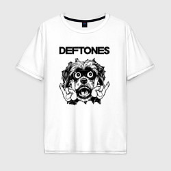 Футболка оверсайз мужская Deftones - rock dog, цвет: белый