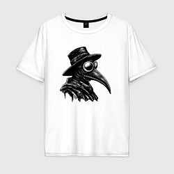 Футболка оверсайз мужская Plague doctor, цвет: белый