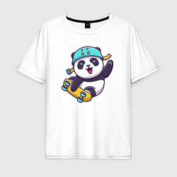 Мужская футболка оверсайз Skater panda