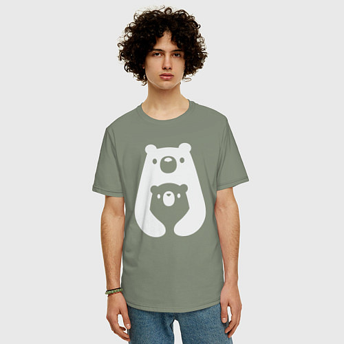 Мужская футболка оверсайз Обнимашки-мишки / Авокадо – фото 3