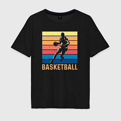 Мужская футболка оверсайз Basketball lettering