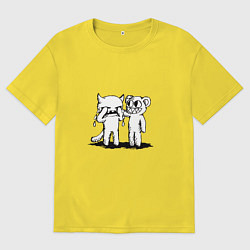 Футболка оверсайз мужская Radiohead kid a next life 90s, цвет: желтый