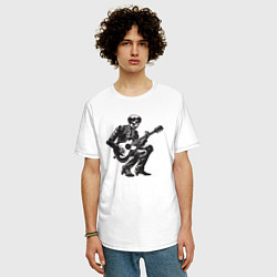 Футболка оверсайз мужская Мёртвая рок звезда, цвет: белый — фото 2