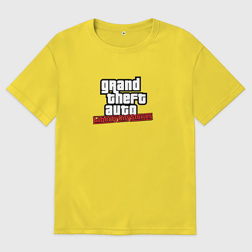Мужская футболка оверсайз ГТА либерти сити / Желтый – фото 1