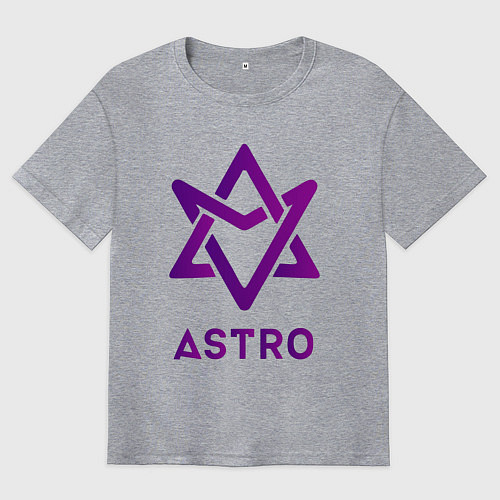 Мужская футболка оверсайз Звезда Astro / Меланж – фото 1