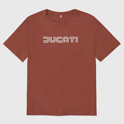 Футболка оверсайз мужская Дух Ducati, цвет: кирпичный