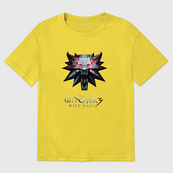 Футболка оверсайз мужская The Witcher logo, цвет: желтый