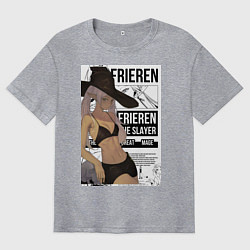 Футболка оверсайз мужская Frieren She Slayer, цвет: меланж